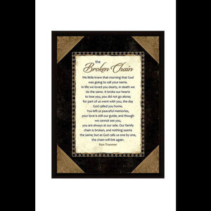 Dexsa Broken Chain Wood Frame Plaque with Easel